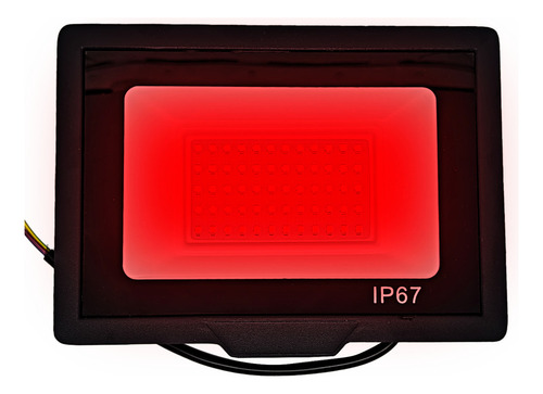 Refletor Holofote 300w Luz Vermelho Resistente A Agua 127/220V Ip66 127/220V Uso Externo Vermelha