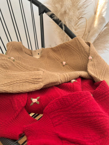 Sweater Importado De Mujer Bordado Super Suave Y Calentito