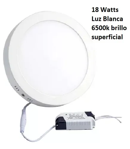 comprar Lampara Led Panel Superficial Redondo 18w 6500k Luz Blanca