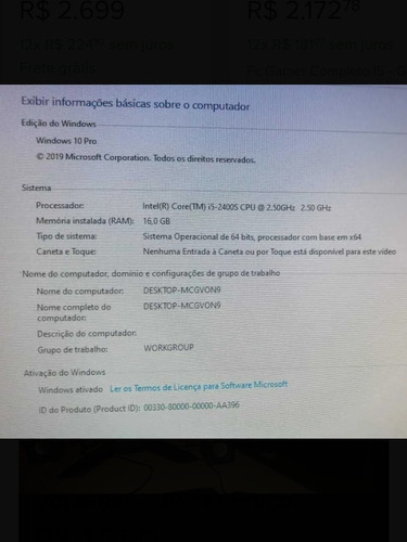 Cpu Nova * Gamer / Uso Professional Oferta! I5 * 12gb Ram