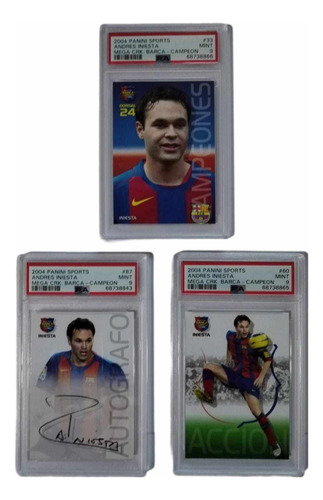 3 Tarjetas Andres Iniesta Psa 9 2004 Barcelona Megacracks