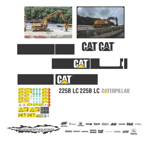 Kit De Calcas De Restauración Para Cat 225 B Lc Excavadora