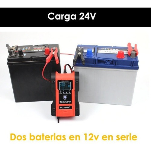 12/24v batería de coche cargador reparación AGM gel SLA Wet LiFePO 4 calcio litio 