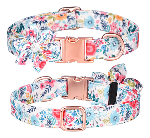 (l-db) Collar Para Niñas Y Hembras Con Estampado Floral Grab