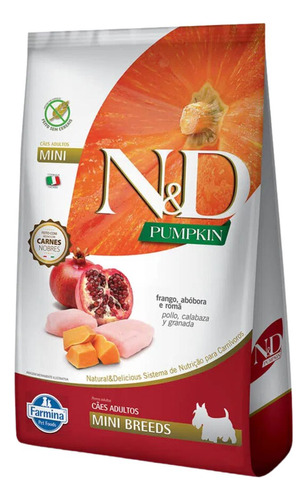 Ração Cães N&d Pumpkin Canine Adult Frango Mini 10,1kg