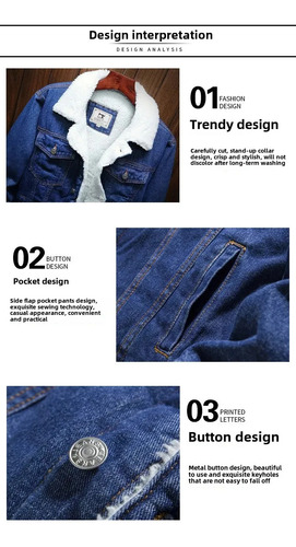 Chaqueta Vaquera Con Forro Polar Para Hombre, Corte Ajustado