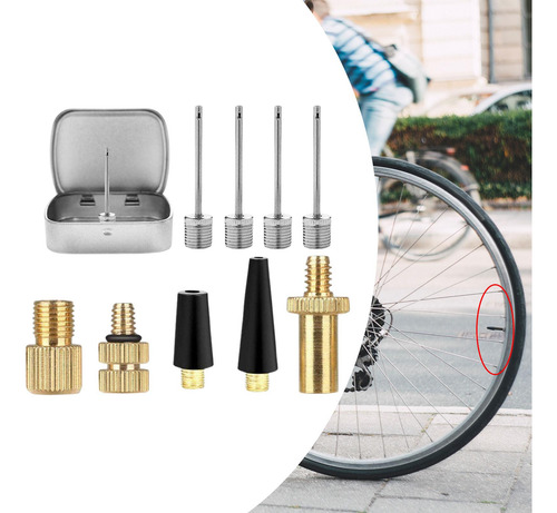 4 Valve Adapter Set Repairing Accessories Tire Tube Pump