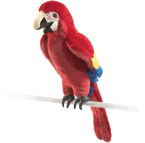 Marioneta De Mano De Guacamayo Escarlata, Rojo, Azul, A...