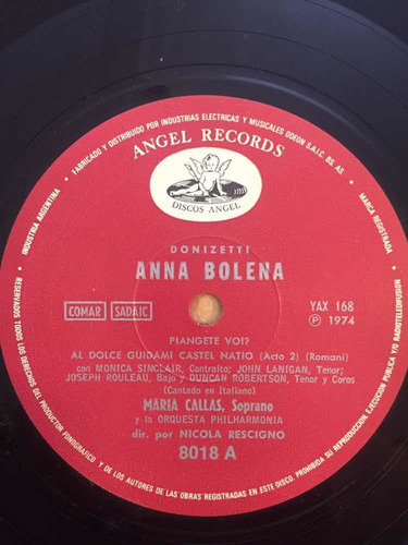 Disco Vinilo Lp Discos Angel Maria Callas Canta Escenas.. (Usado)