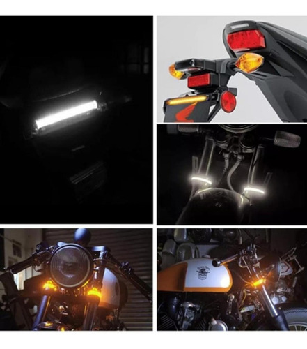 Direccionales Y Cuarto Led Para Barras De Moto Harley Y Otra