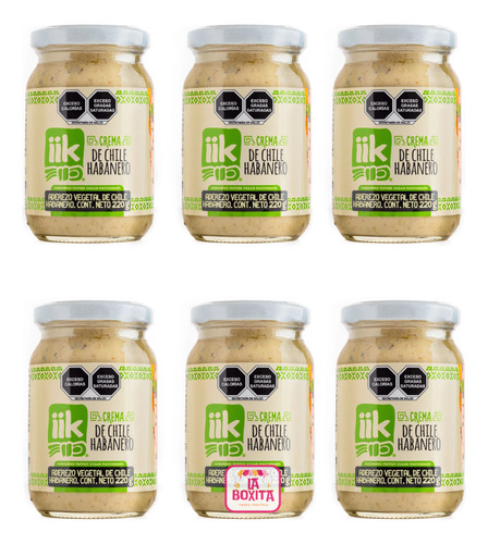 6 Crema Iik Yucateca Chile Habanero Ó Mayonesa Vegana 220g