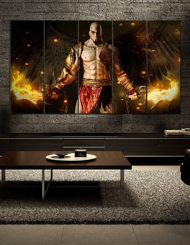 Cuadro God Of War Poliptico 120cm X 70cm Canvas Art