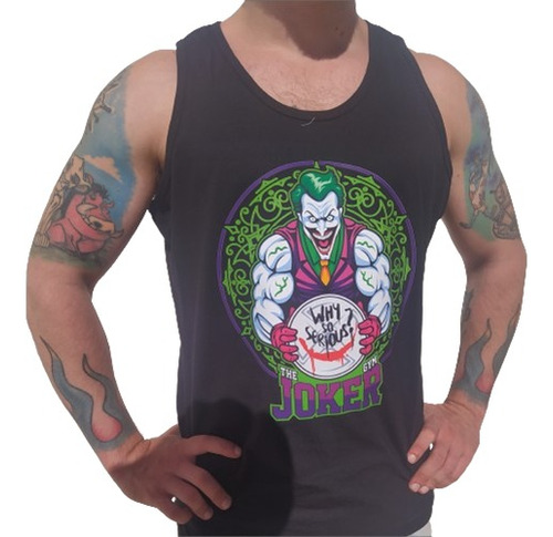 Musculosa Negra De Gimnasio De The Joker