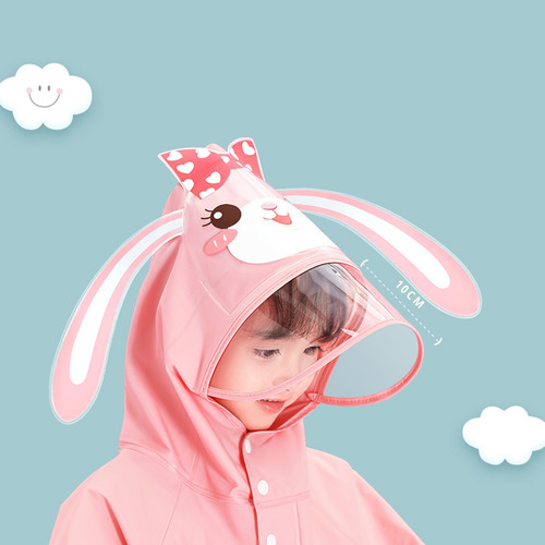 Poncho Impermeable Infantil Con Capucha Para Niños Y Niñas