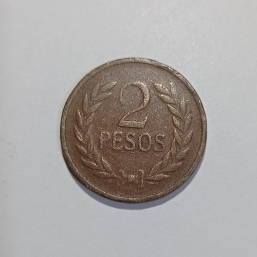 Moneda De 2 Pesos Colombianos - 1977