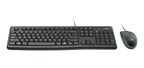Imagen 2 de 3 de Kit de teclado y mouse Logitech MK120 Español Latinoamérica de color negro