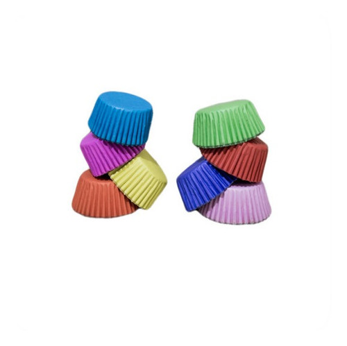 Pirotin Cupcake Nº10 Liso Multicolor X100 - Cotillón Waf