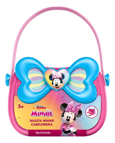 Maleta Kit Cabelereira Minnie Disney  Tesoura De Plástico  