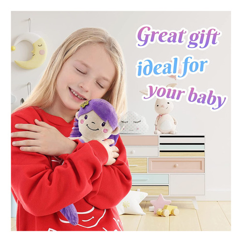 Athoinsu Muñeca De Peluche De Sirena Morada, De 12 Pulgadas,