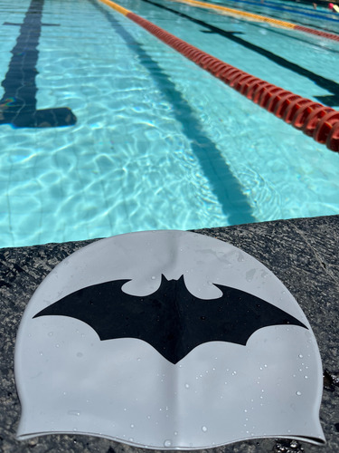 Gorra De Natación Batman Murciélago Gris Masnatacion Gris Lisa Unitalla