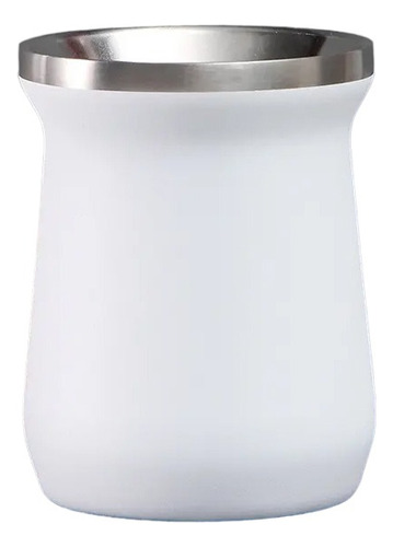 Mate Termico Acero Inxidable Frio/calor 260ml Doble Pared Color Blanco Liso