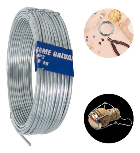 Arame Liso Galvanizado Bwg 20 Fio 0,89mm 1kg 