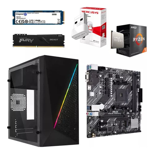 Pc Gamer Amd Radeon Ryzen5 5600gt Dd 16gb 500gb Ssd M.2 Wifi