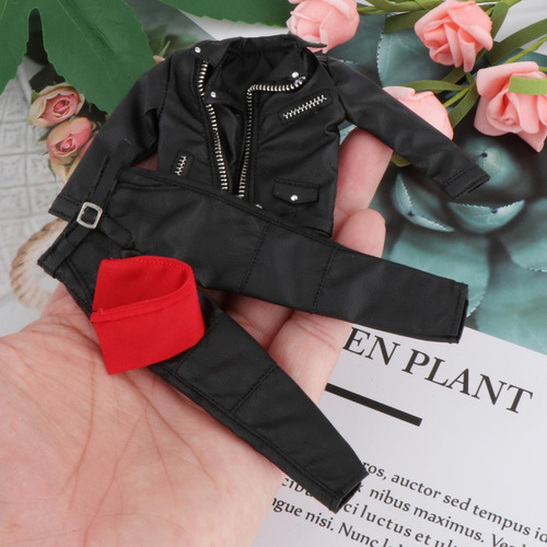 Figura A Escala 1/12, Conjunto De Chaqueta De Cuero Pu,