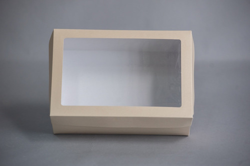 Imagen 1 de 3 de Caja Grande 26x18x10cm C/visor (x 50u.) Desayunos Sandwiches Pvc Acetato - 053 Bauletto