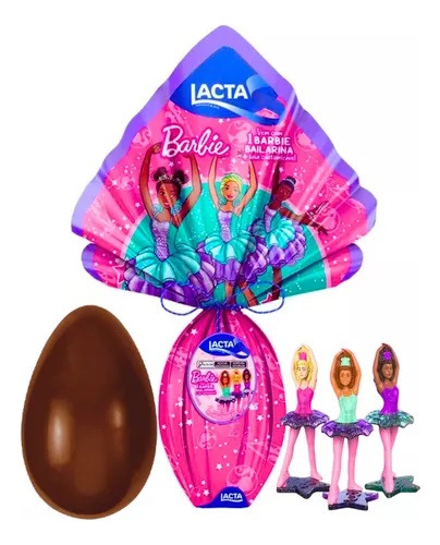 Ovo de Páscoa Lacta Barbie 166G