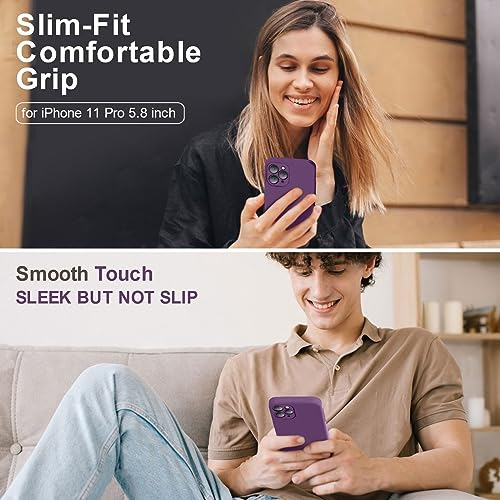 Funda Para iPhone 11 Pro Grape 5.8 PuLG Liquid Silicon