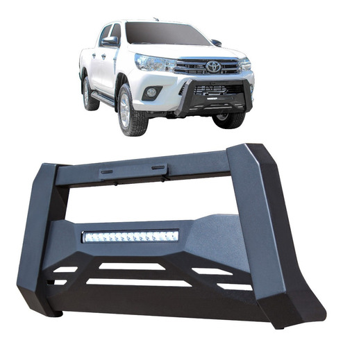 Burrera Toyota Hilux 2016-2020 Bull Bar Bronx Con Barra Led