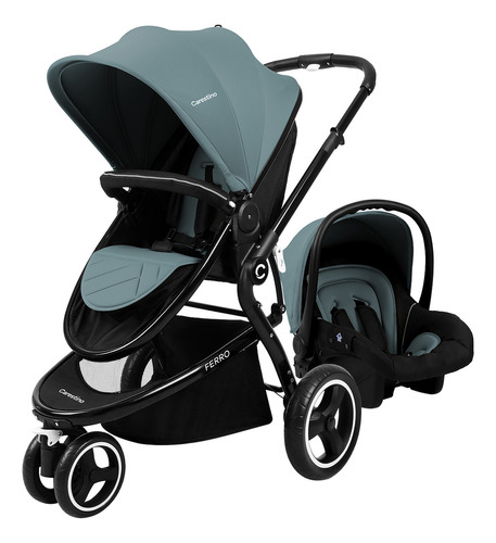 Cochecito Coche Bebe Ferro Carestino Jogger Verde + Acces Color del chasis Negro