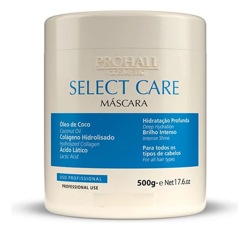 Máscara Hidratante Pós Progressiva Select Care Prohall 500g