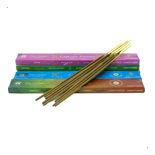 Incenso Indiano Shankar Series Nagchampa Massala 6cx8v Full Fragrância Mix
