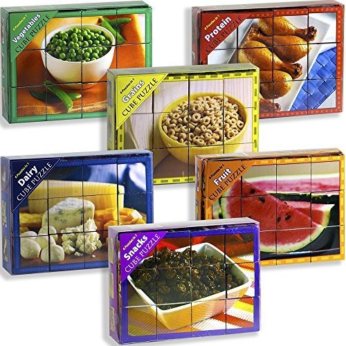 Stages Learning Food Group Cubo De Madera Conjunto De 6 Lang