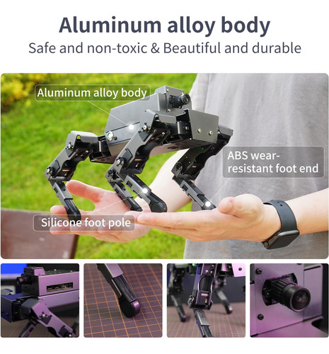 Yahboom Raspberry Pi 5 4gb Ai Smart Robot Dog Python