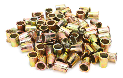 Tuerca De Remache De Zinc Chapada En Color, 100 Piezas, Acer