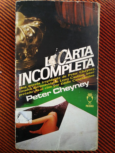Libro  La Carta Incompleta  De Peter Cheyney