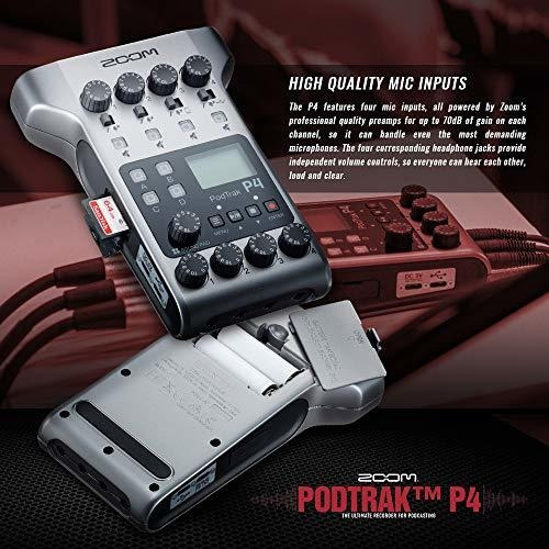 Podtrak P4 Portable Multitrack Podcast Recorder 4 Inputs Sd