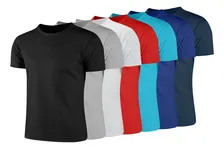 7 Playeras Deportivas Cuello Redondo Dry Fit Gym Hombre