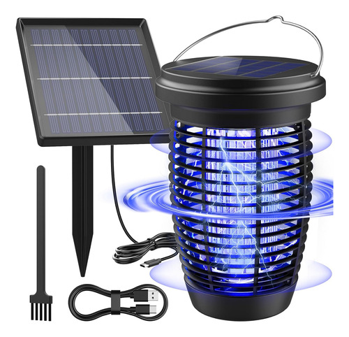 Palone Solar Bug Zapper 2-in-1 Mosquito Lámpara Asesina Inte