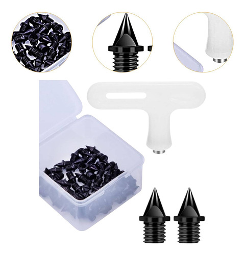 50 Uds. Clavos Para Zapatas De Pista, Profesionales, Negro