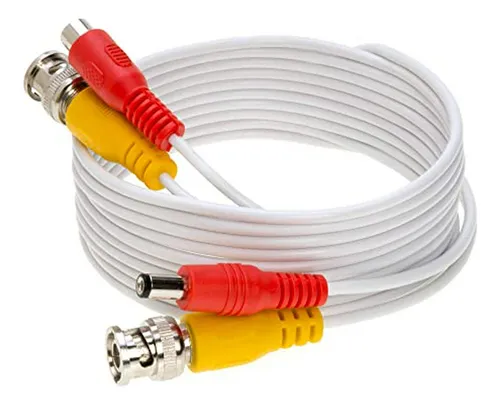 Cable De Video Bnc Blanco 10ft