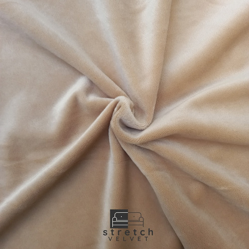 Funda Elastizada De Terciopelo Sillon De 1 Cuerpo Pack X 2 Beige