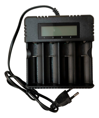 Carregador Li-ion 4 Slots Para Baterias 18650 E Mais