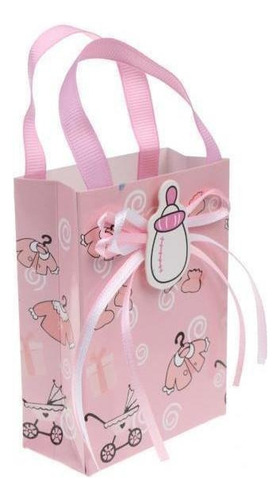 2x 12 Bolsas De Regalo De Papel Lindas Tote Para Baby Shower