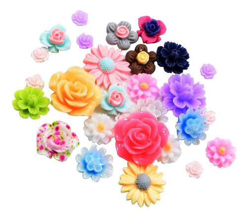 50 Piezas De Material Resina Accesorios Para Decoración
