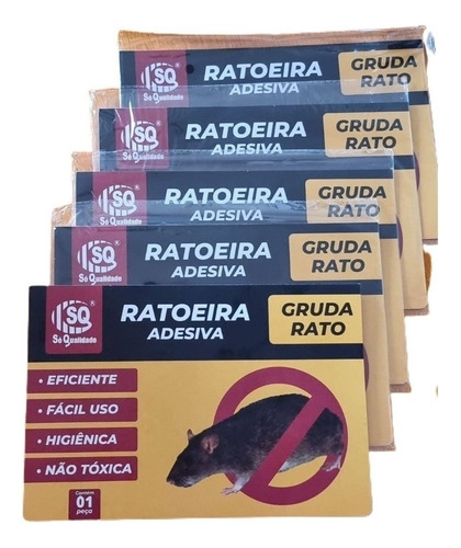 Ratoeira Adesiva Cola Pega Rato Pragas 1 Unidade