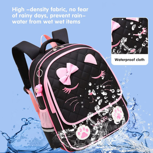 Mcwth Mochila Escolar Con Cara De Gato Para Ninas Adolesc...